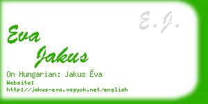 eva jakus business card